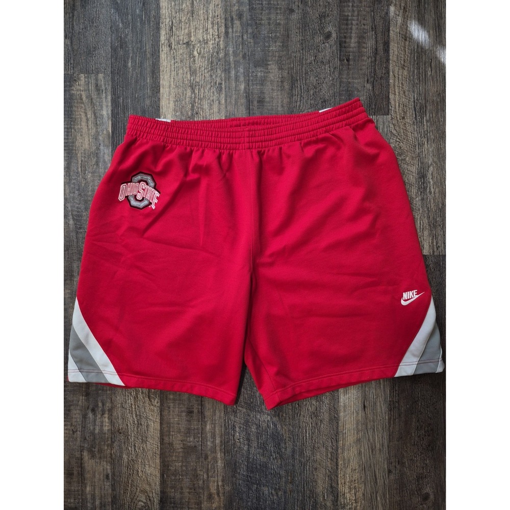Nike Team Ohio State Buckeyes Heavy Lined Basketball Shorts Mens XXL Red
